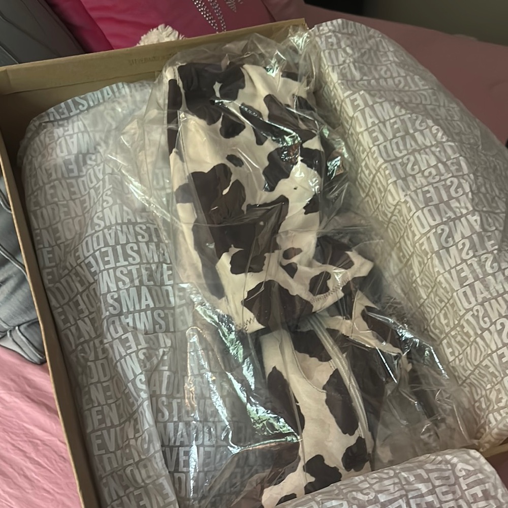 Steve Madden Over the Knee Boots - Black and White